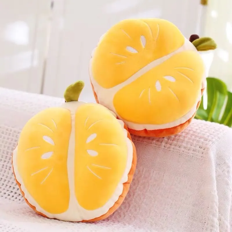 Cute orange plush toy durian pillow stuffed animal for infants 0-3 years, 27cm gift version