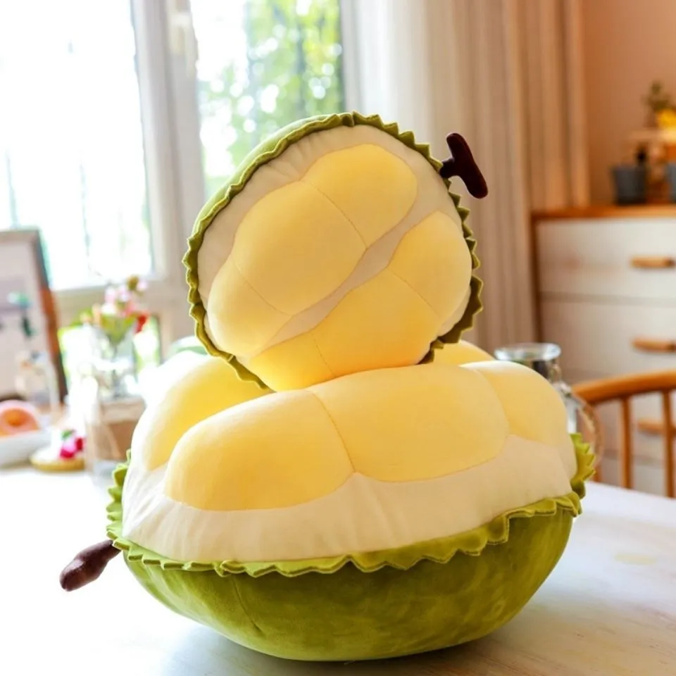 Cute orange plush toy durian pillow stuffed animal for infants 0-3 years, 27cm gift version