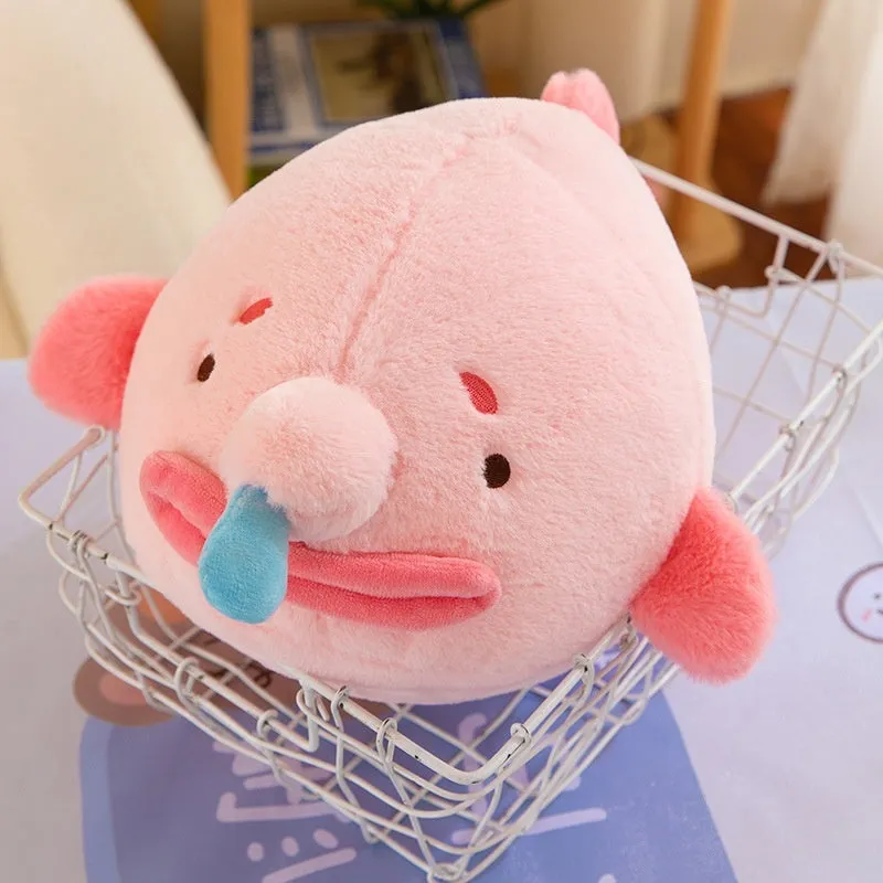 Plush toy messy fish pillow drooling mermaid doll snot fish colour 30cm height