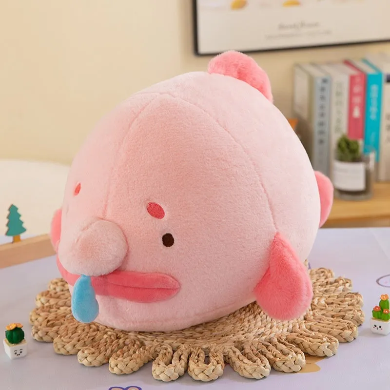 Plush toy messy fish pillow drooling mermaid doll snot fish colour 30cm height