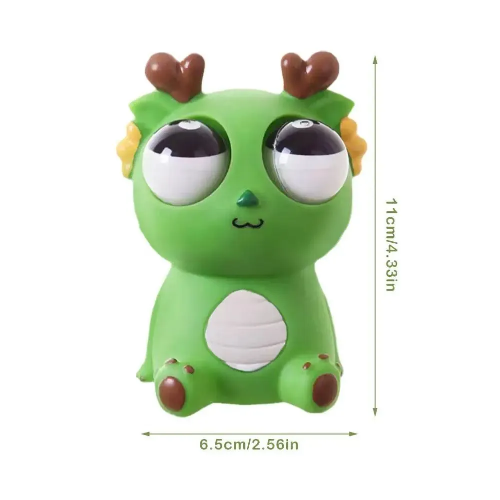 Eyeball Burst Squeeze Toy in blue colour with cute staring dragon design