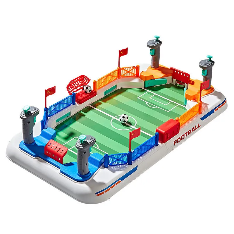 Children's table football double battle set in football colour, ABS plastic, 55.5x30x13cm, with flags and stickers