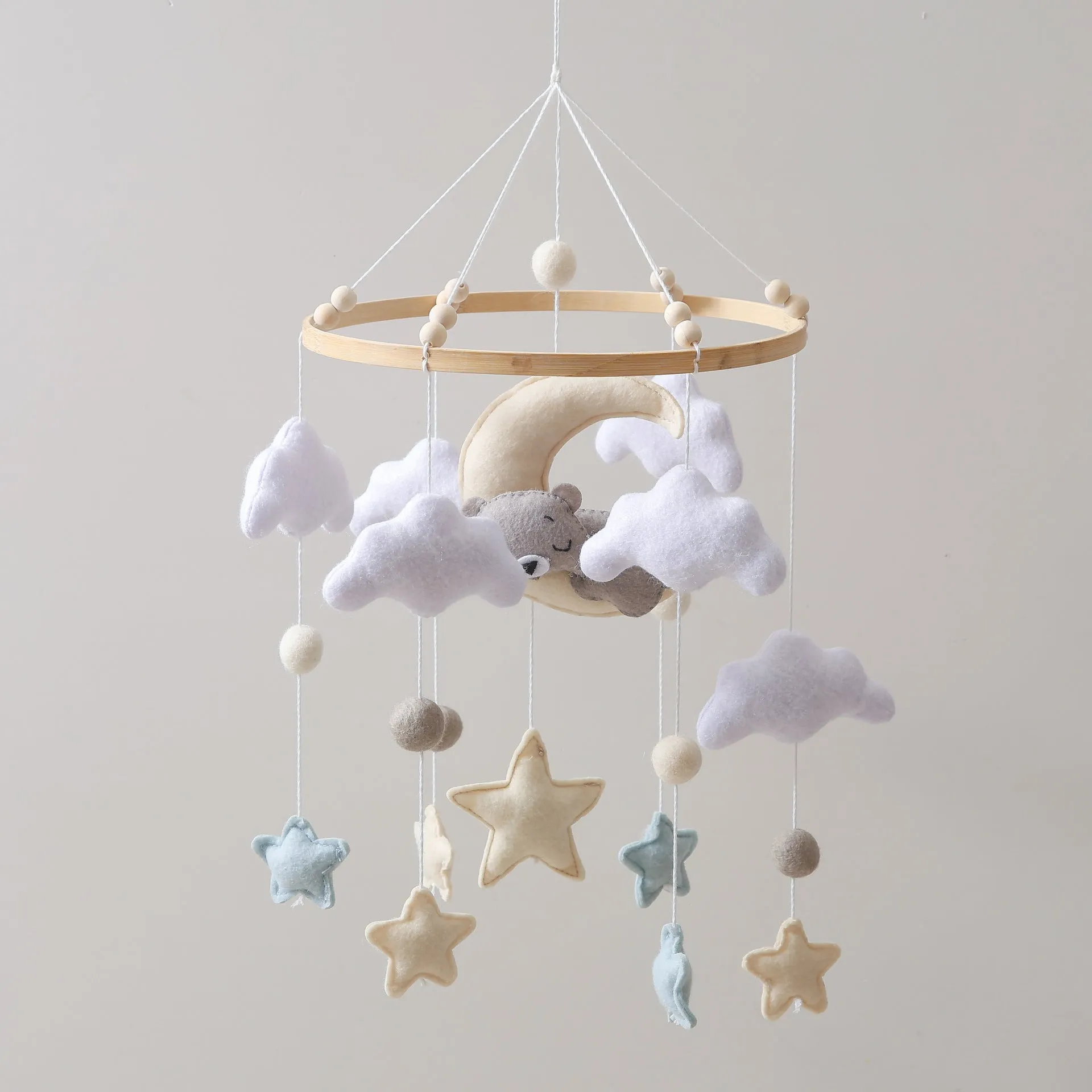 Handmade felt wind chimes baby rattle in wind chimes style for infants 0-3 years