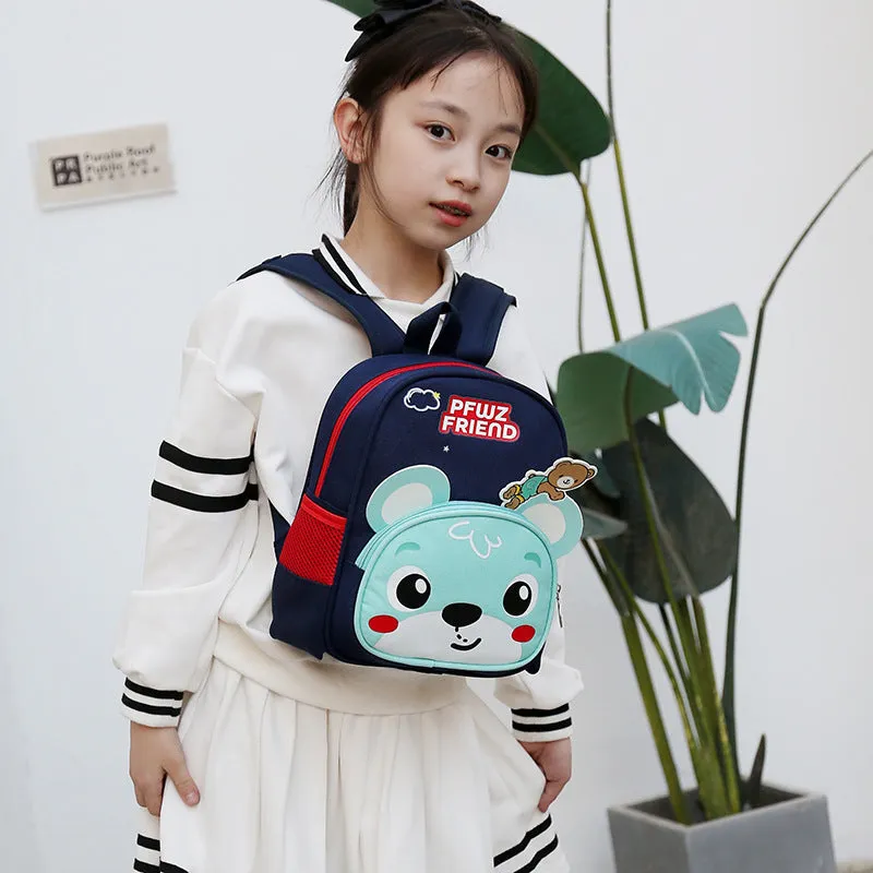 colourful baby cartoon backpack made of Oxford cloth, ultra-light with spine protection, six colours including pink and blue