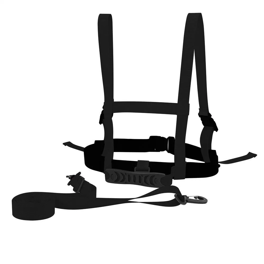 Safety rope ski drop-resistant training belt in black nylon for wrist elbow knee protection