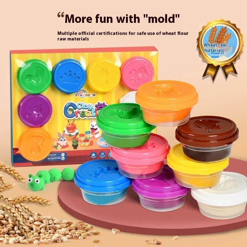 24 colour modelling clay set in a 1200g sealed can with thermal shrink film