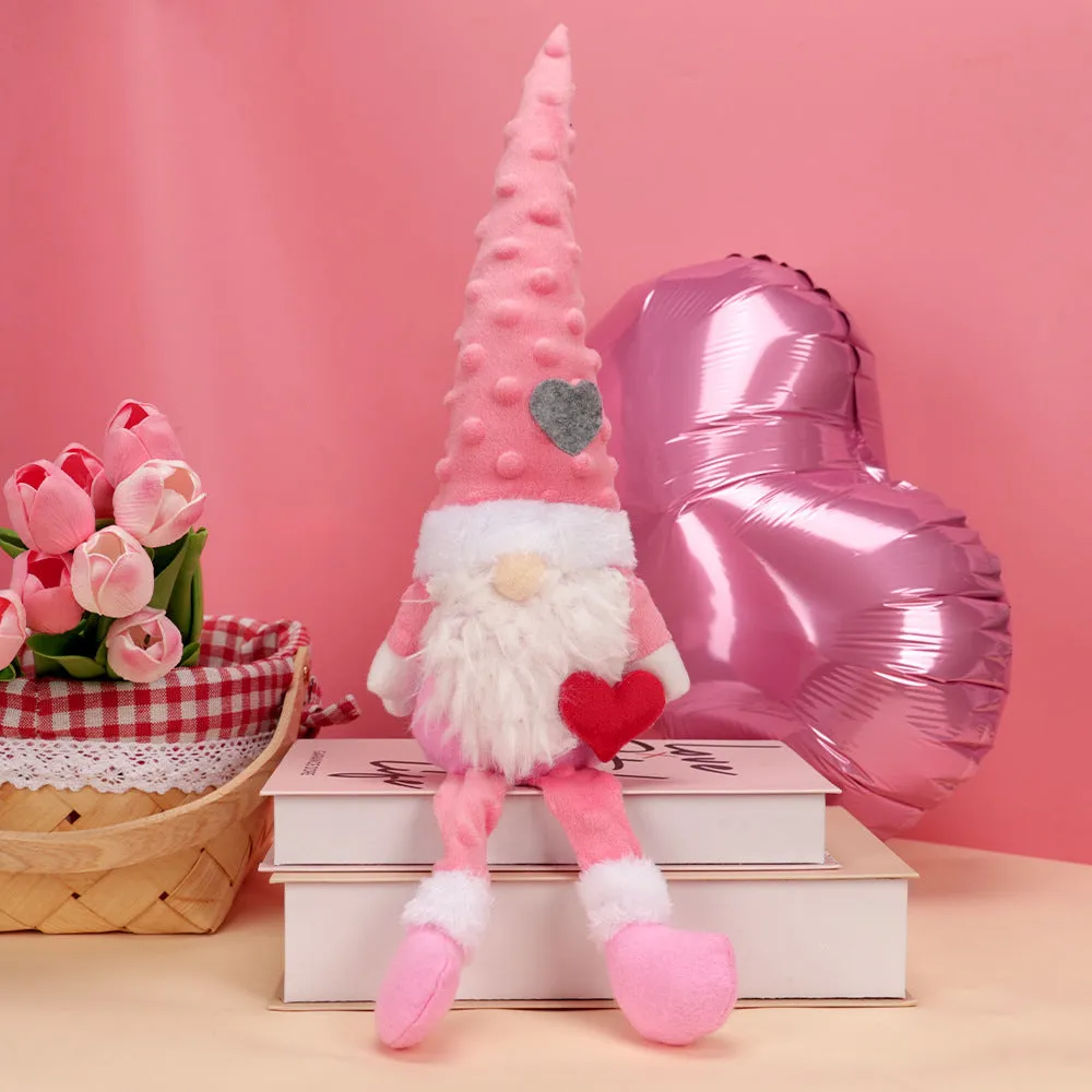 Rudolf faceless love doll in pink with long legs, made from soft polyester fabric