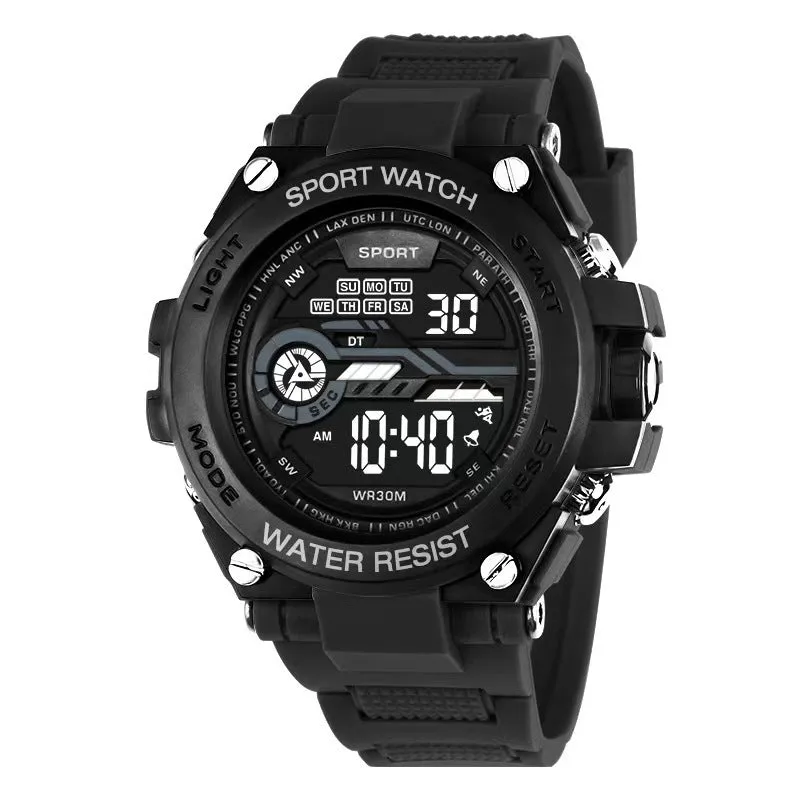 Digital electronic watch for teenagers available in ten different colour options