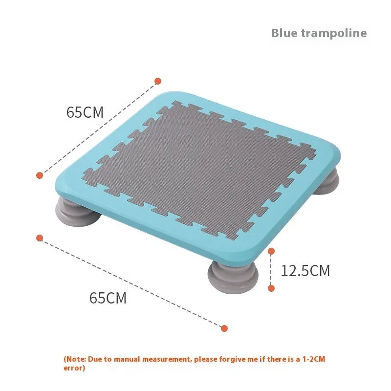 Foldable plastic children's trampoline in red pattern for ages 4-6