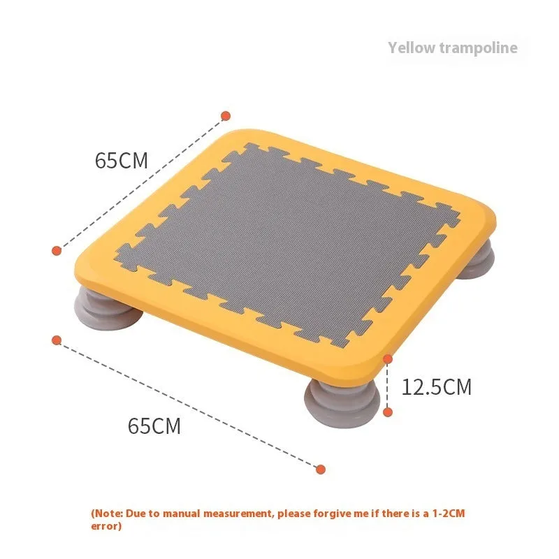 Foldable plastic children's trampoline in red pattern for ages 4-6