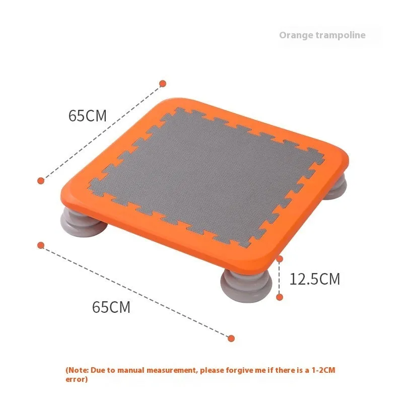 Foldable plastic children's trampoline in red pattern for ages 4-6