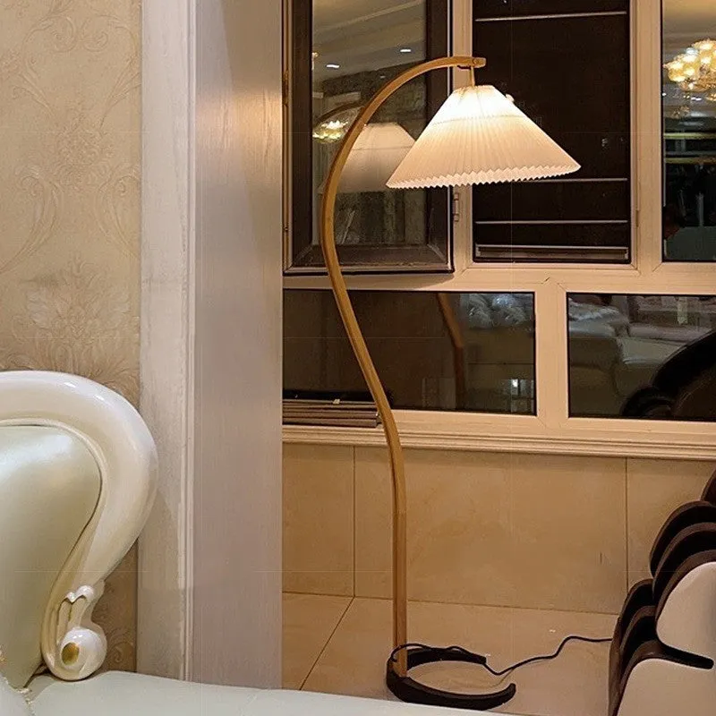 Retro vertical table lamp with a choice of log white or wine red shade, designed for bedside and sofa edge use