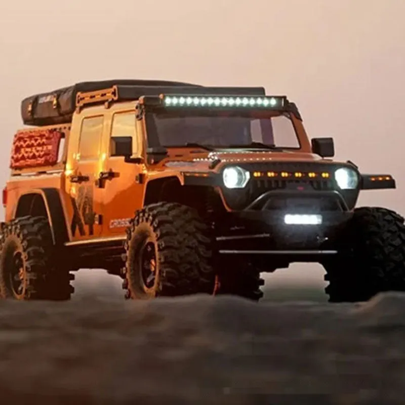 Plastic Big Leopard remote control electric rock crawler with four-wheel drive in Gun Gray colour on dirt surface