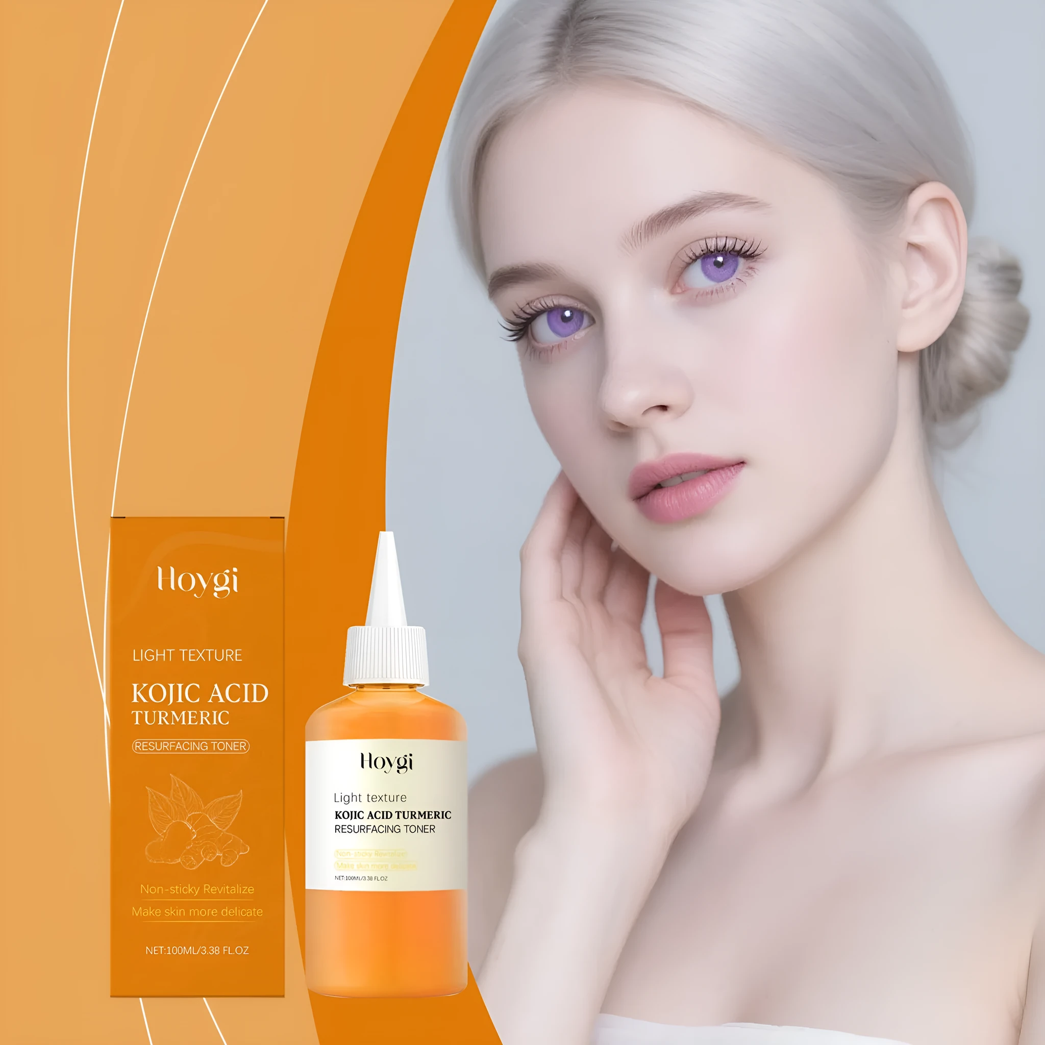 Turmeric moisturising water bottle 100ml non-oily daily facial skincare product