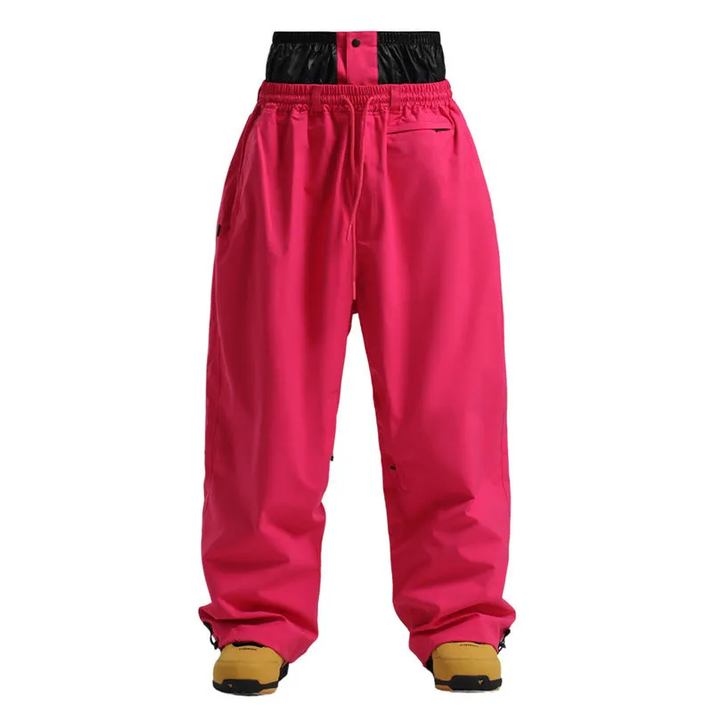 Loose windproof waterproof breathable wide-leg work pants in khaki, available in multiple sizes