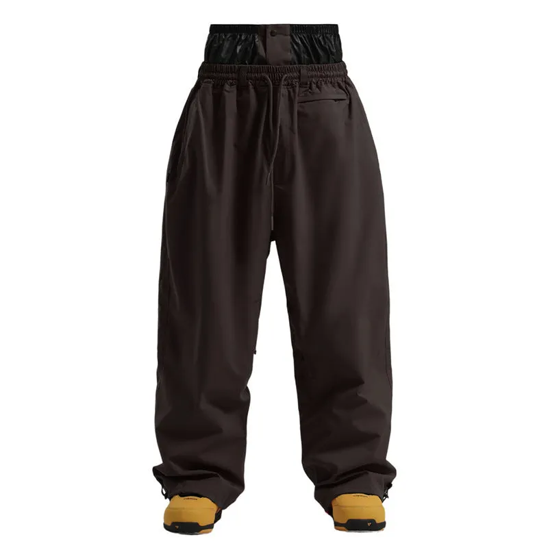 Loose windproof waterproof breathable wide-leg work pants in khaki, available in multiple sizes