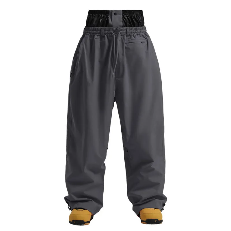 Loose windproof waterproof breathable wide-leg work pants in khaki, available in multiple sizes