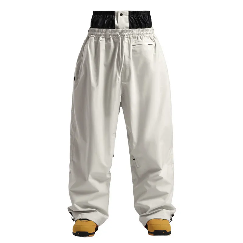 Loose windproof waterproof breathable wide-leg work pants in khaki, available in multiple sizes