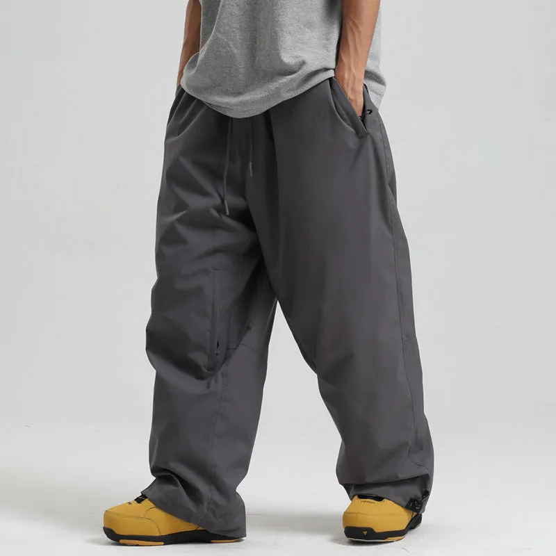 Loose windproof waterproof breathable wide-leg work pants in khaki, available in multiple sizes