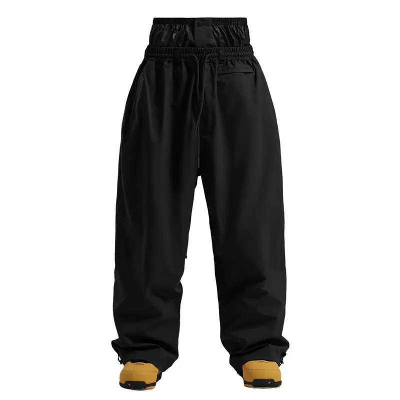Loose windproof waterproof breathable wide-leg work pants in khaki, available in multiple sizes