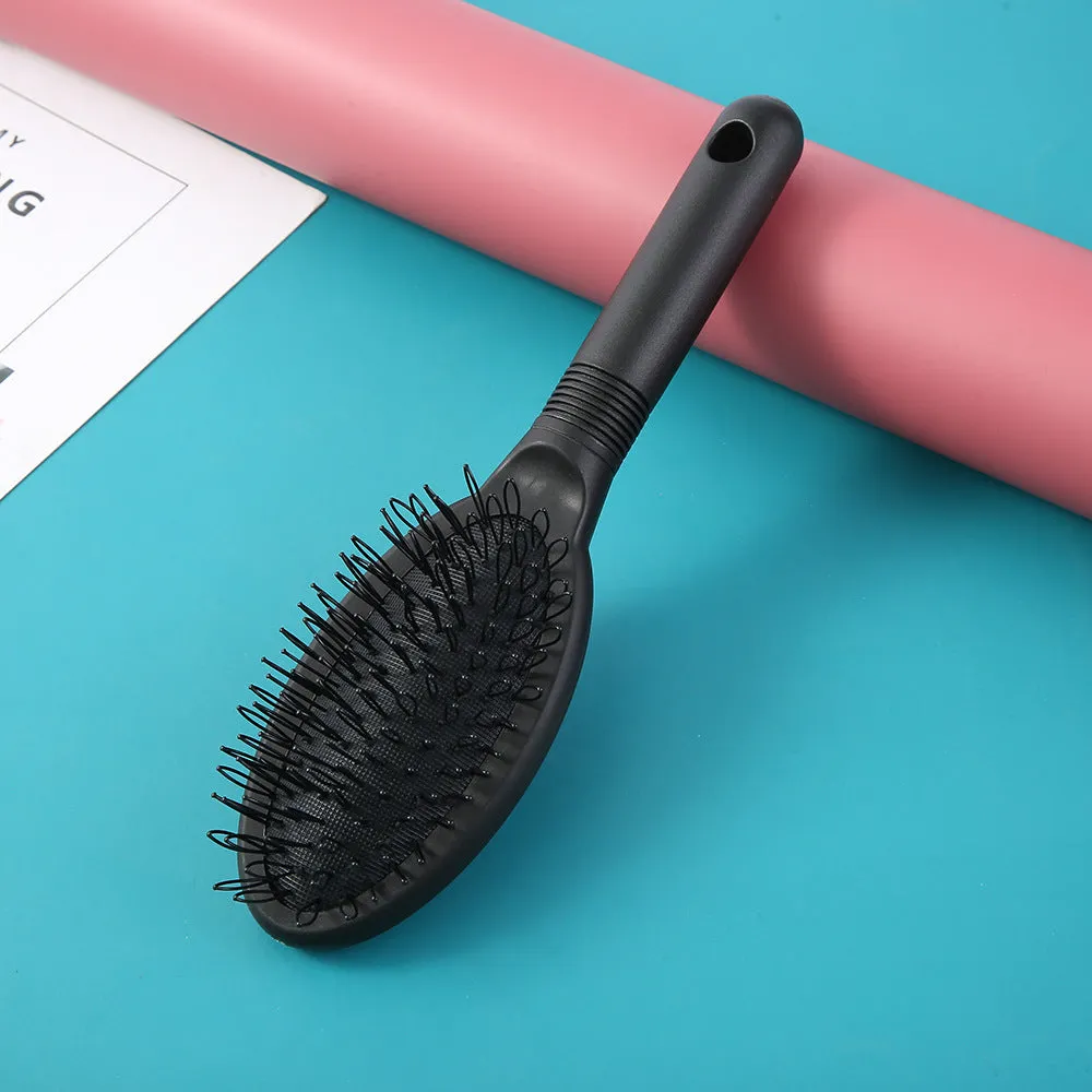 Black and pink ring tooth hair extension comb made of ABS plastic, shown with dimensions.