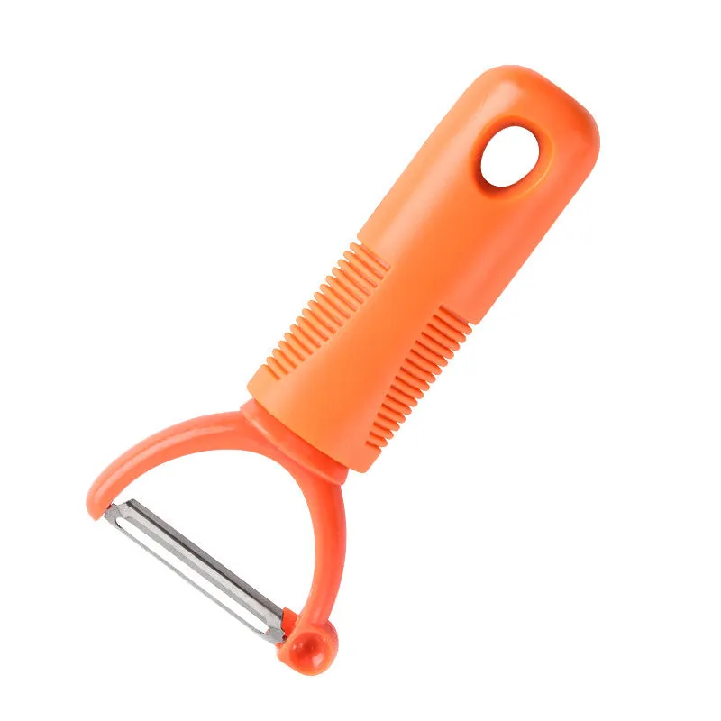 Set of three stainless steel fruit and vegetable peelers with 420J2 blades in modern simple design