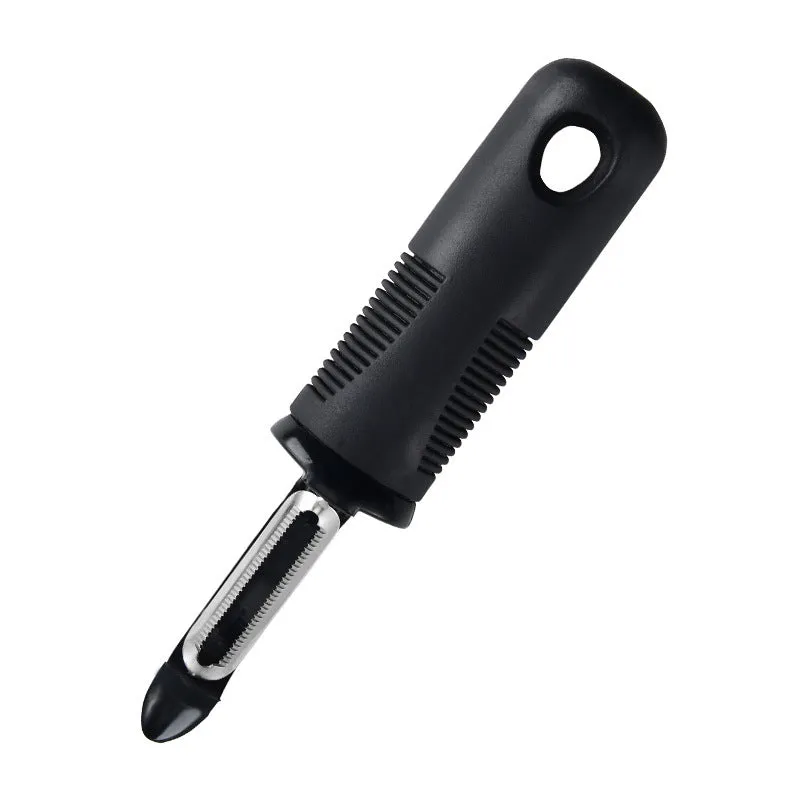 Set of three stainless steel fruit and vegetable peelers with 420J2 blades in modern simple design