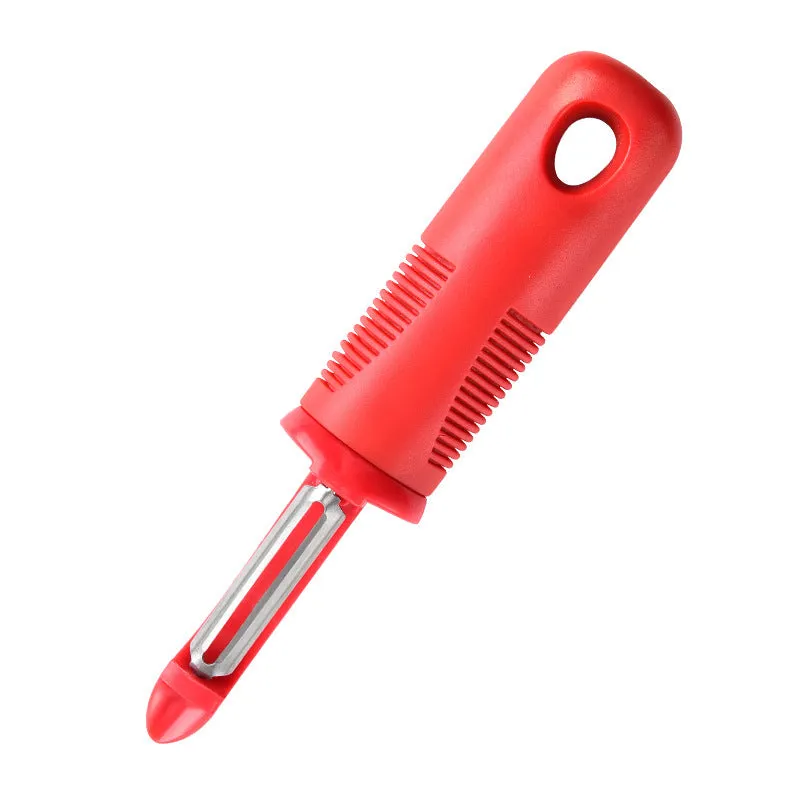 Set of three stainless steel fruit and vegetable peelers with 420J2 blades in modern simple design
