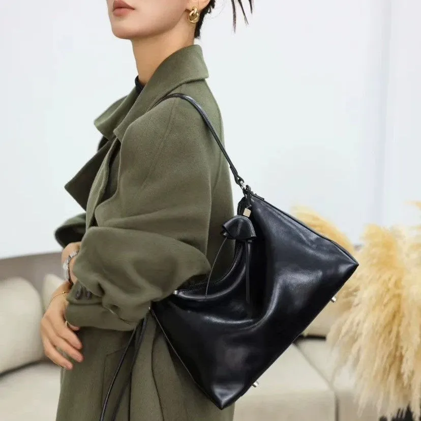 Cortex Lady genuine leather crossbody bag in caramel colour, horizontal square shape with stitching detail