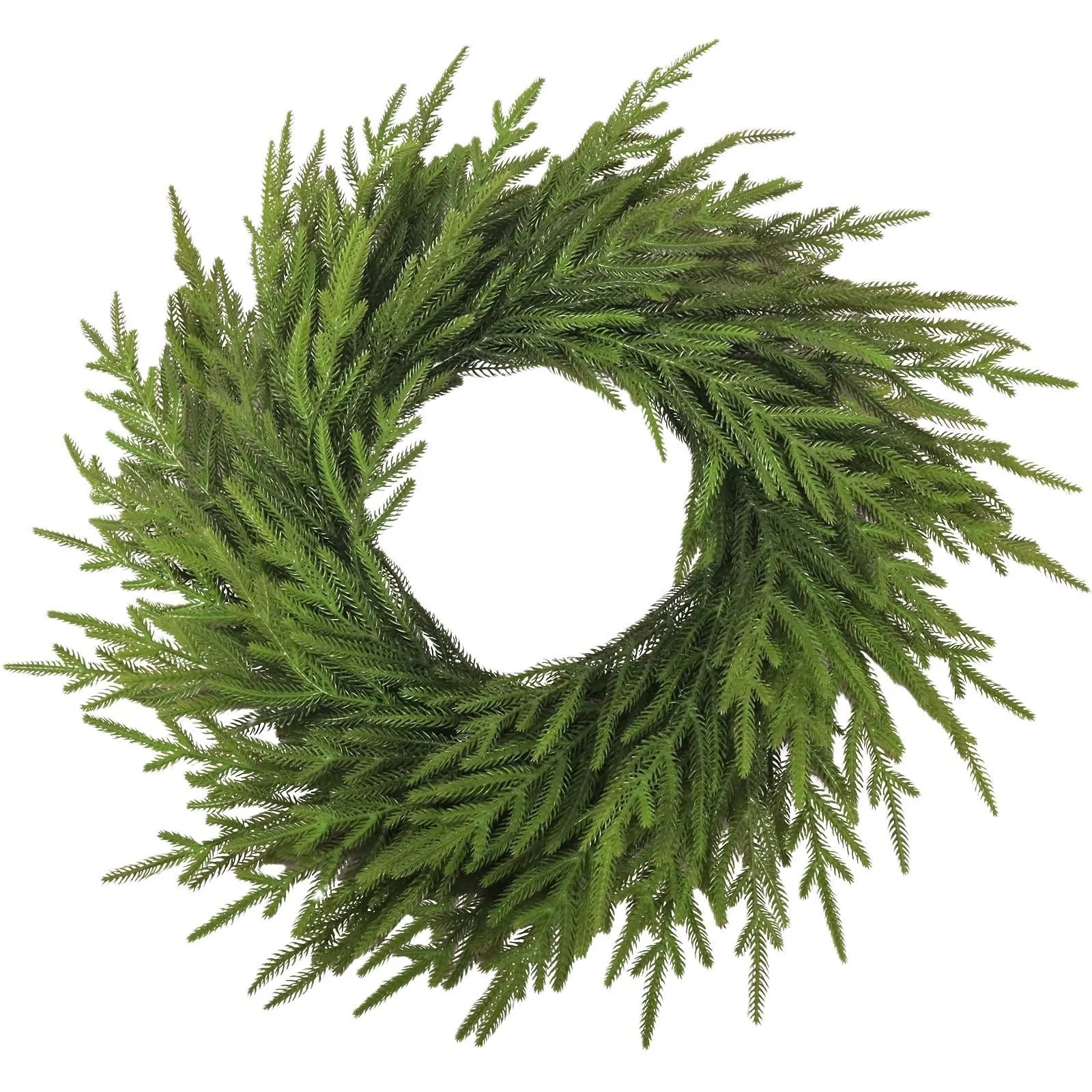 60cm plastic PE front door garland in American country style with multiple leaf density options