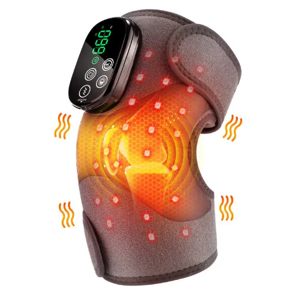Grey hot compress red light therapy knee brace with rechargeable battery for shoulder and elbow joint relief