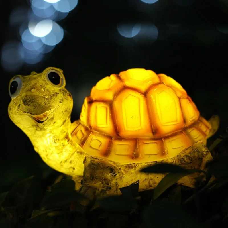 Resin solar lamp in animal shape for outdoor courtyard garden decorative lighting