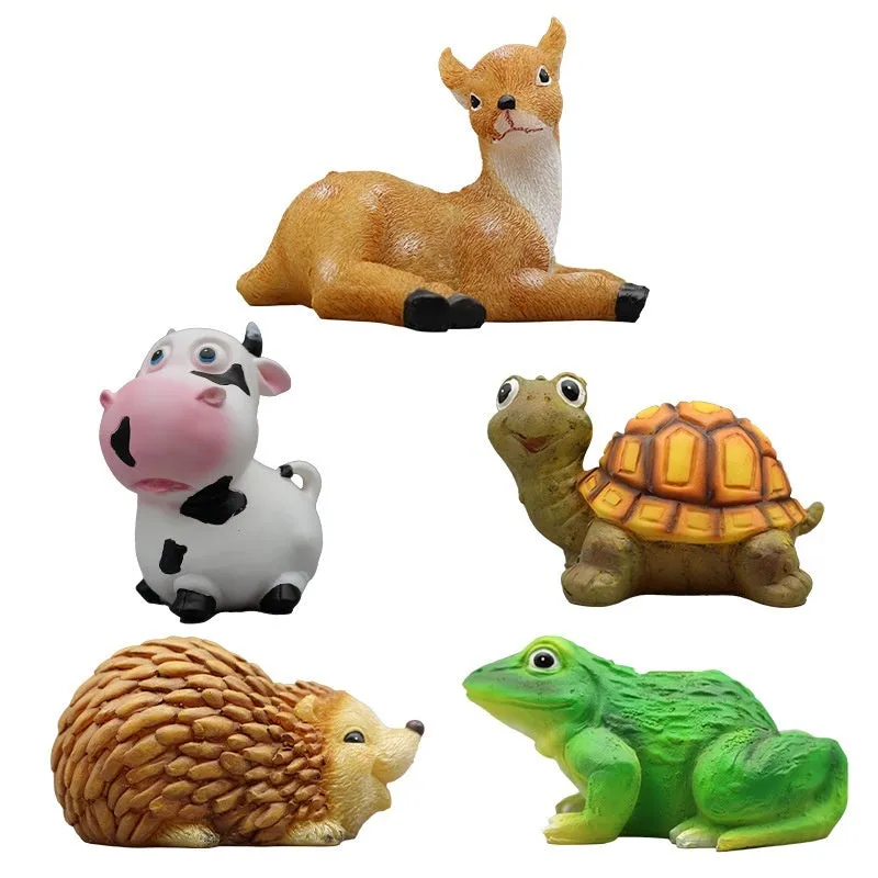 Resin solar lamp in animal shape for outdoor courtyard garden decorative lighting