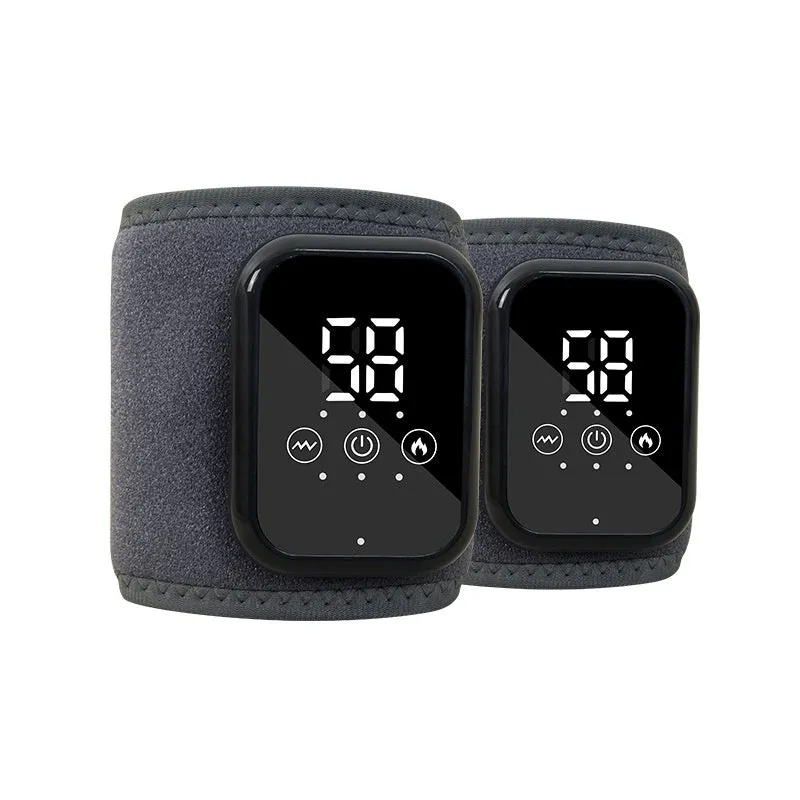 Electric heating ankle sleeve in black or grey colour with 8W power for joint support