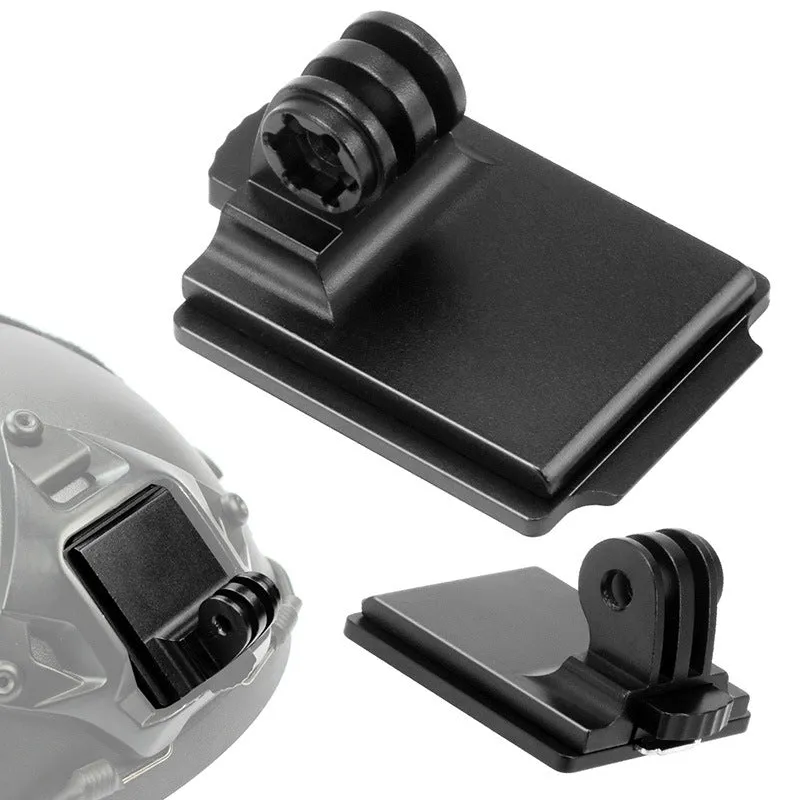 Aluminium alloy helmet camera mount bracket for GoPro and sports cameras with adjustable clamp