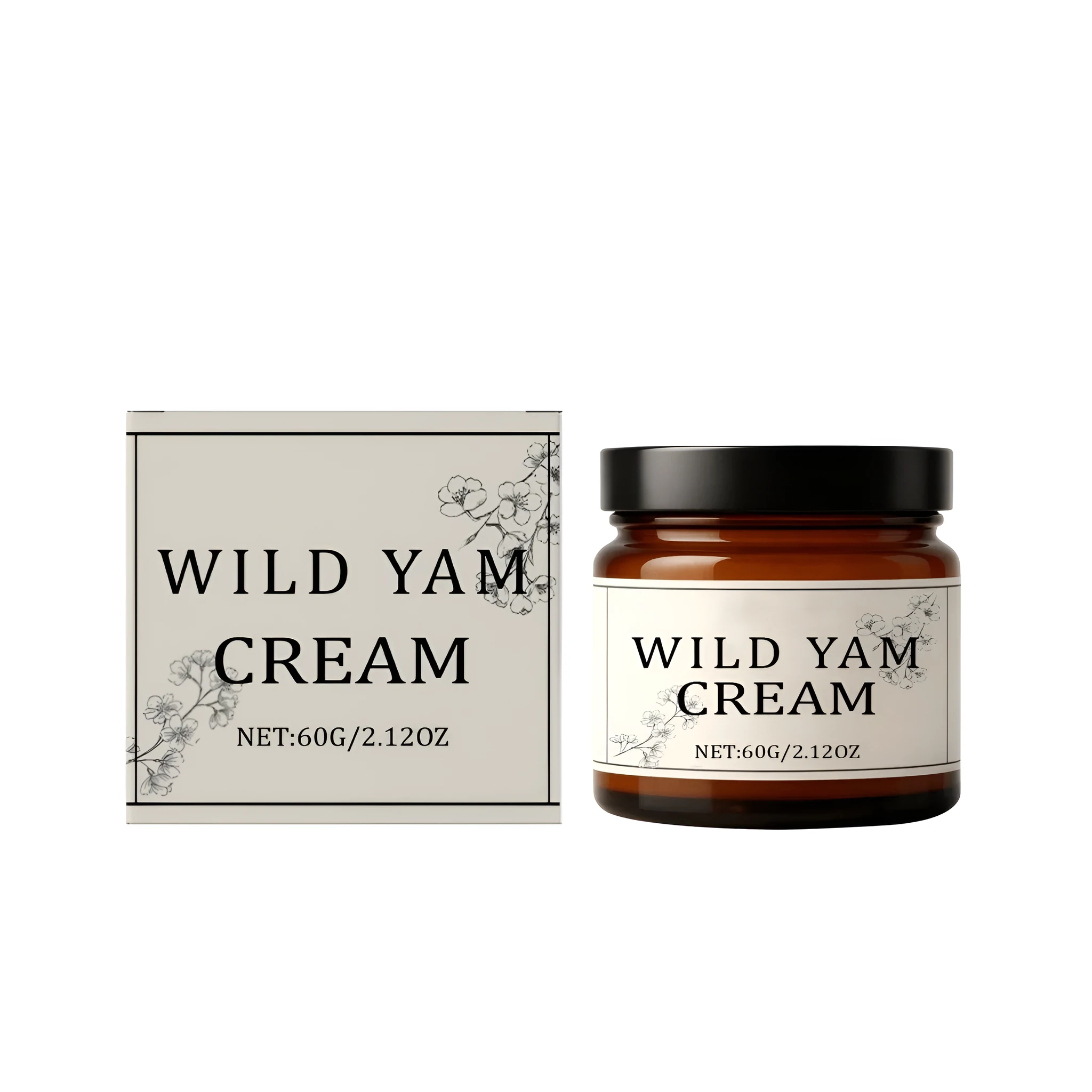 Wild Yam Balance Cream 60g tube with yam root extract and coconut oil ingredients