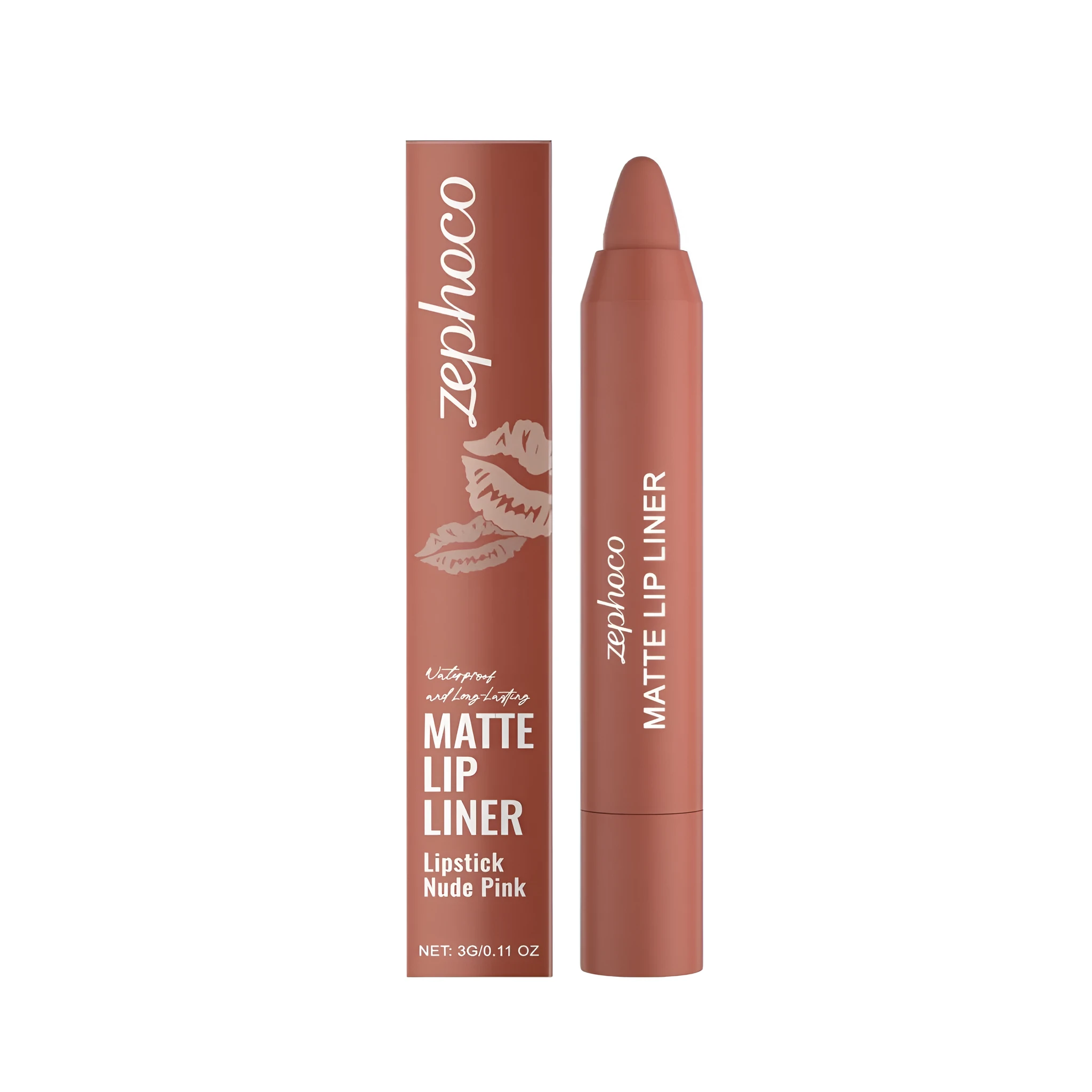 Fog matte lip makeup pen in bean paste powder shade with fine tip applicator