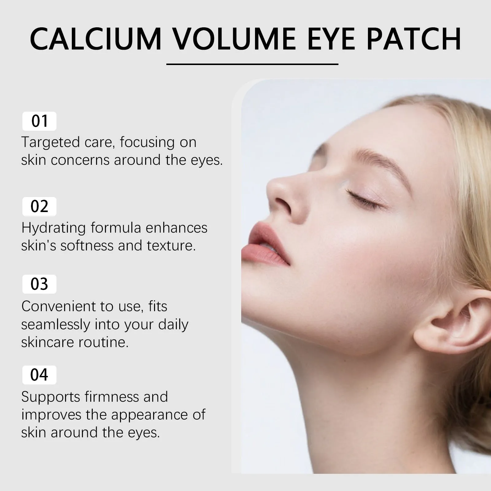 Pack of 60 daily nourishing eye patches with collagen and niacinamide for under-eye hydration