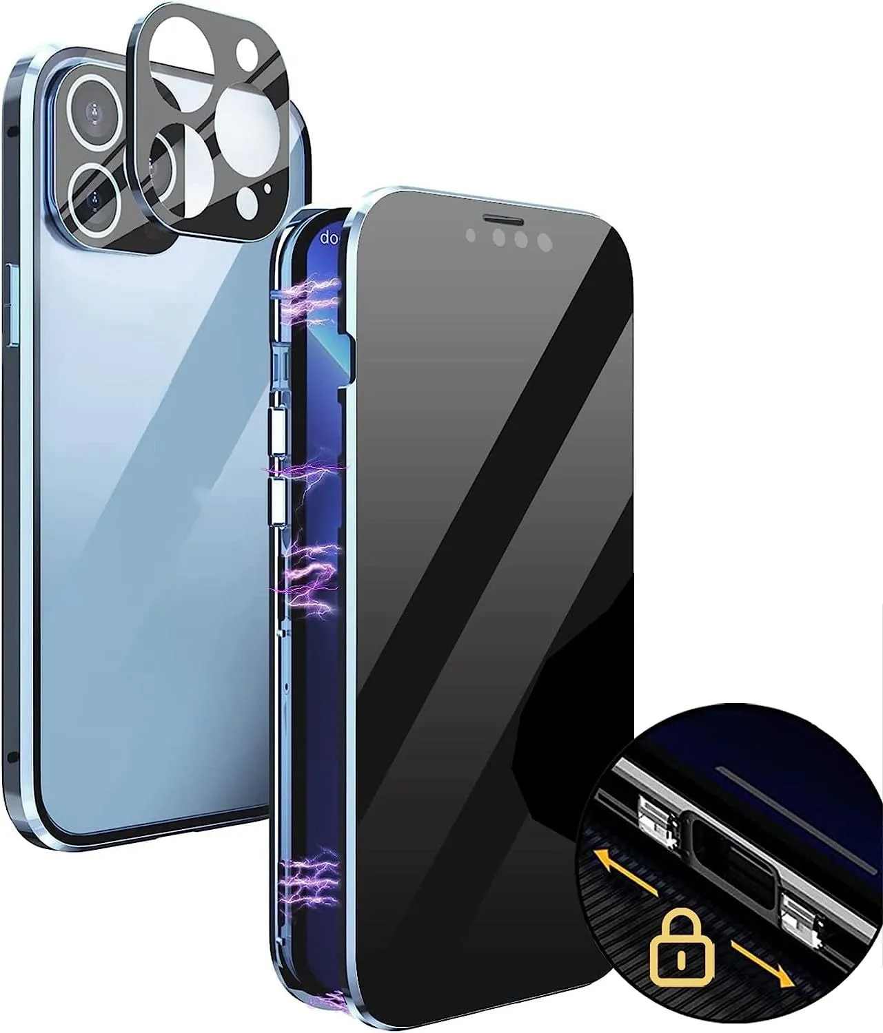 Magneto Phone Case with double-sided glass and aluminium frame for iPhone 17