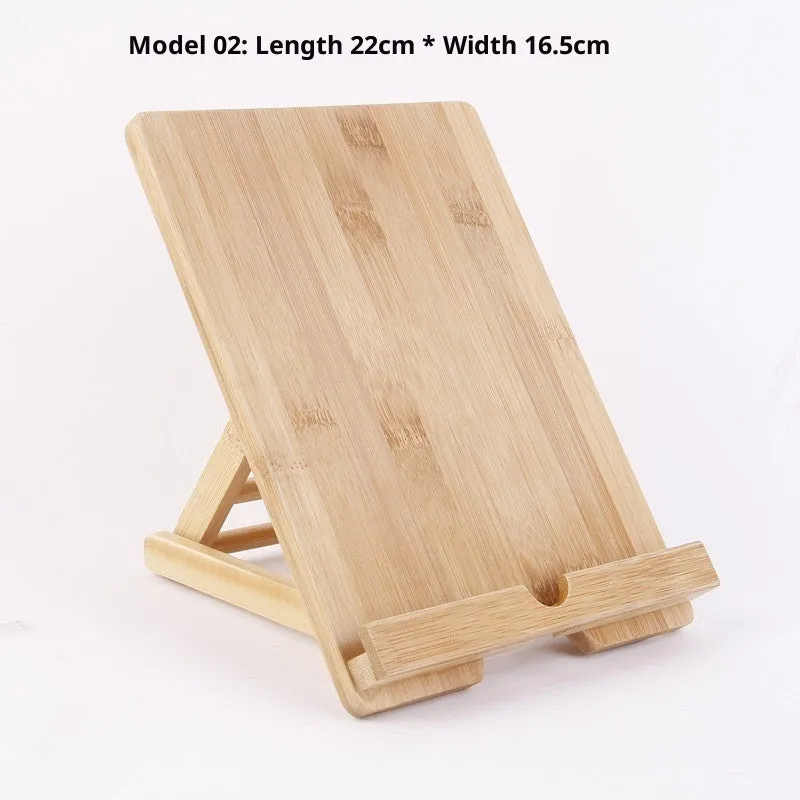 Bamboo foldable desktop phone stand with adjustable angle for tablet and phone