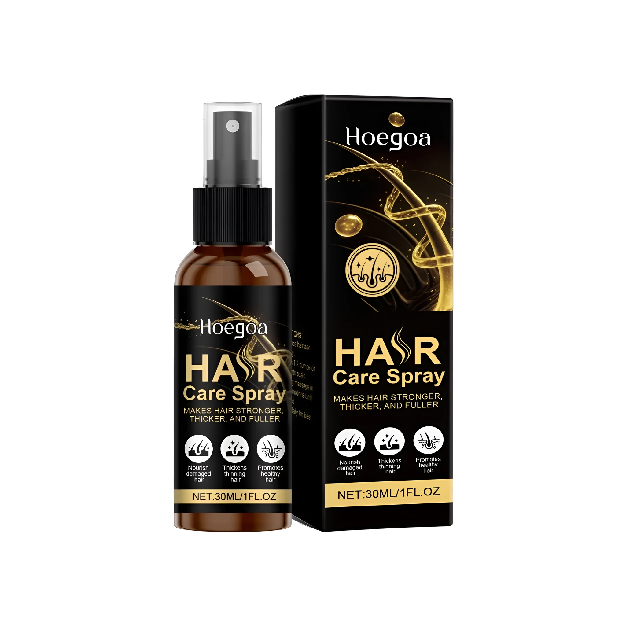 Hair growth spray 30ml bottle with biotin panthenol and vitamin E ingredients