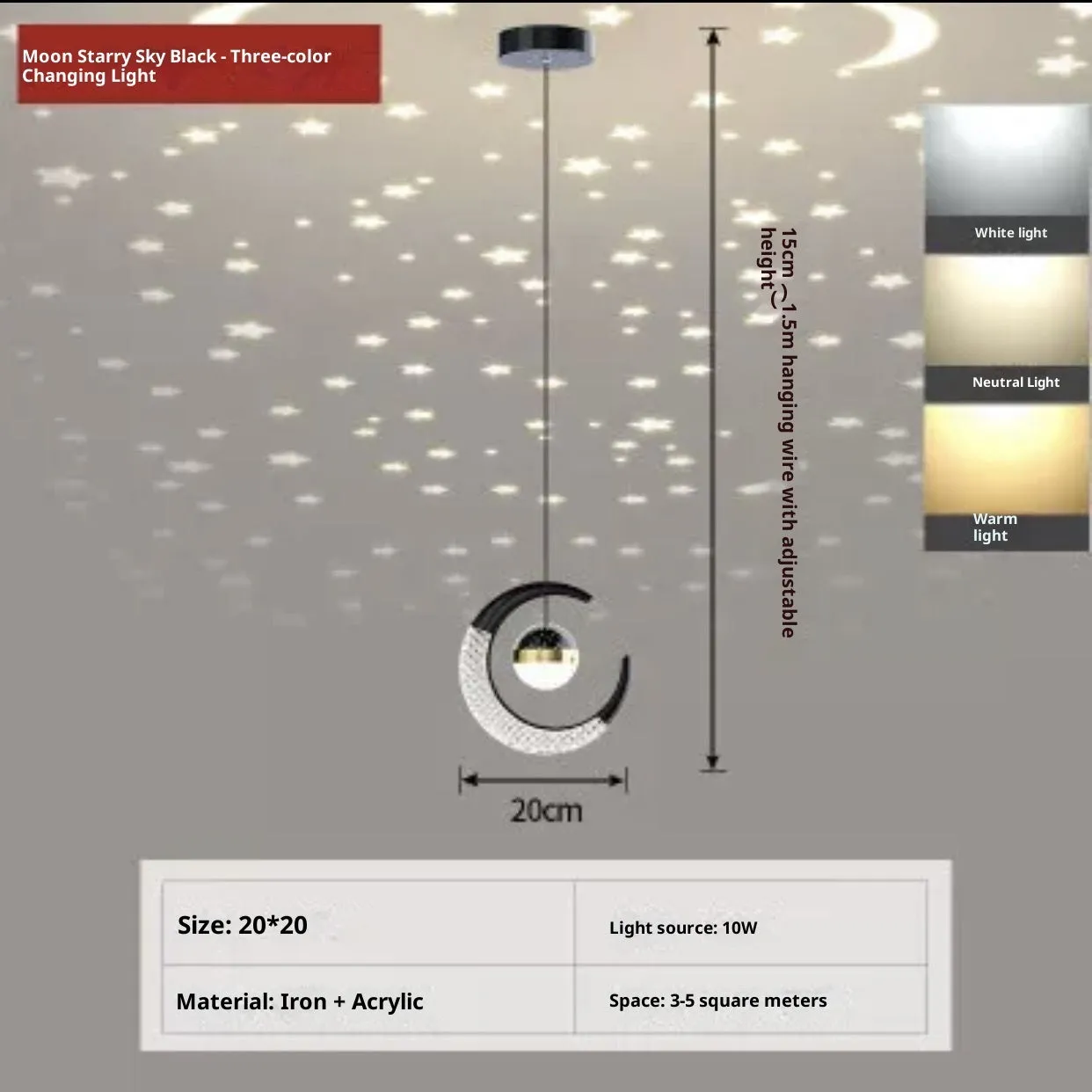 Adjustable gold finish pendant light for living room or dining room with simple modern style