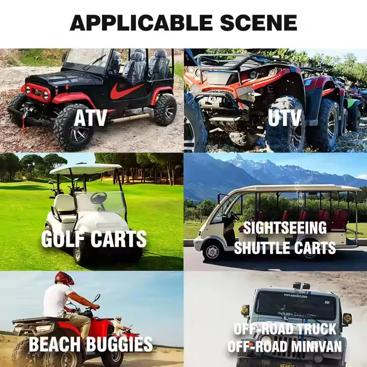 Personalized Beach Car Strip Bluetooth Audio System for golf carts and ATV vehicles showing speaker grilles and connectivity ports