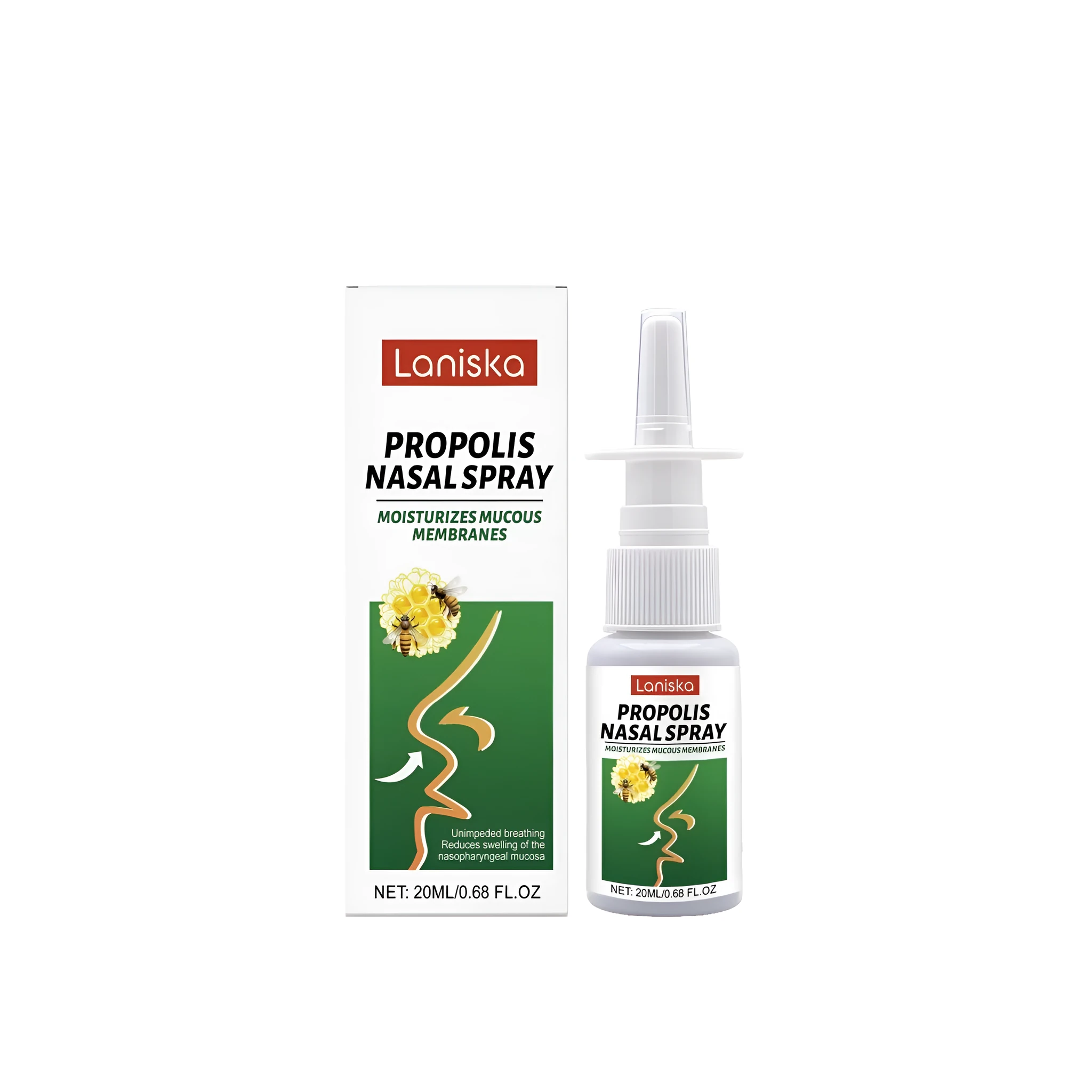 Nasal Care Soothing Spray in a 20ml bottle with menthol and mint extract formula