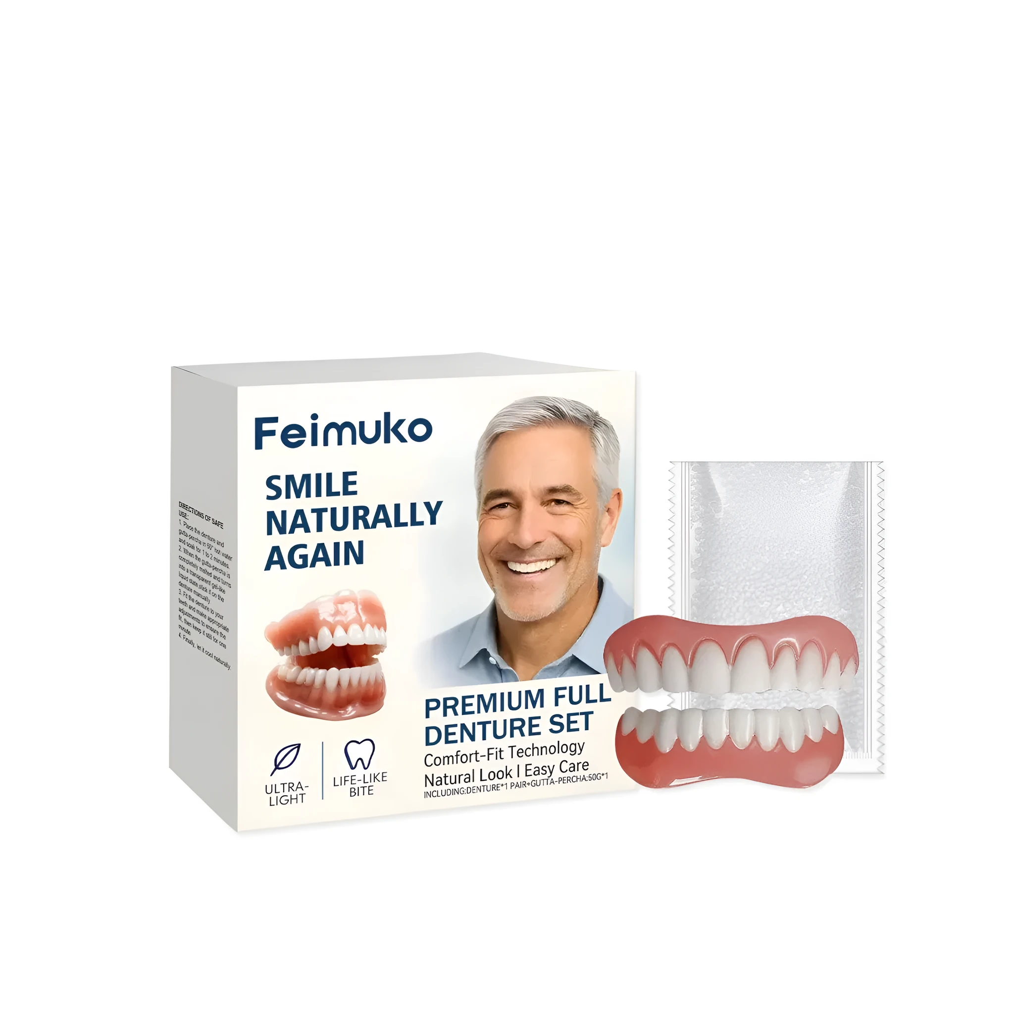 Denture modification set with gutta percha 50g and a pair of dental braces