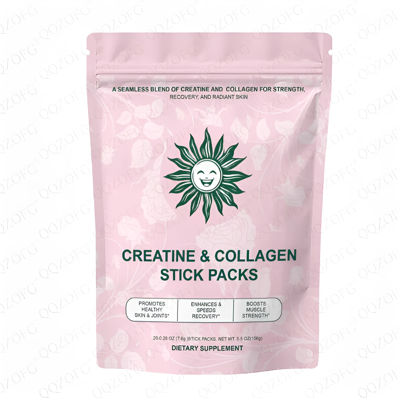 Creatine collagen stick pack 20 sticks raspberry lemon flavour natural beet juice colour sugar-free