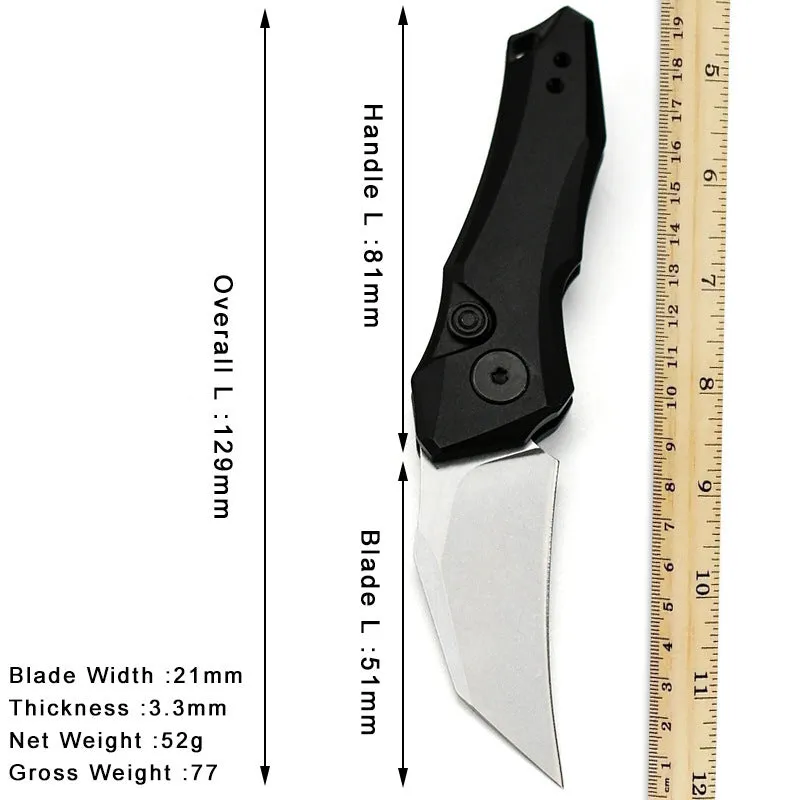 Outdoor folding pocket knife showing compact 150mm length and available in black, grey, or green colours