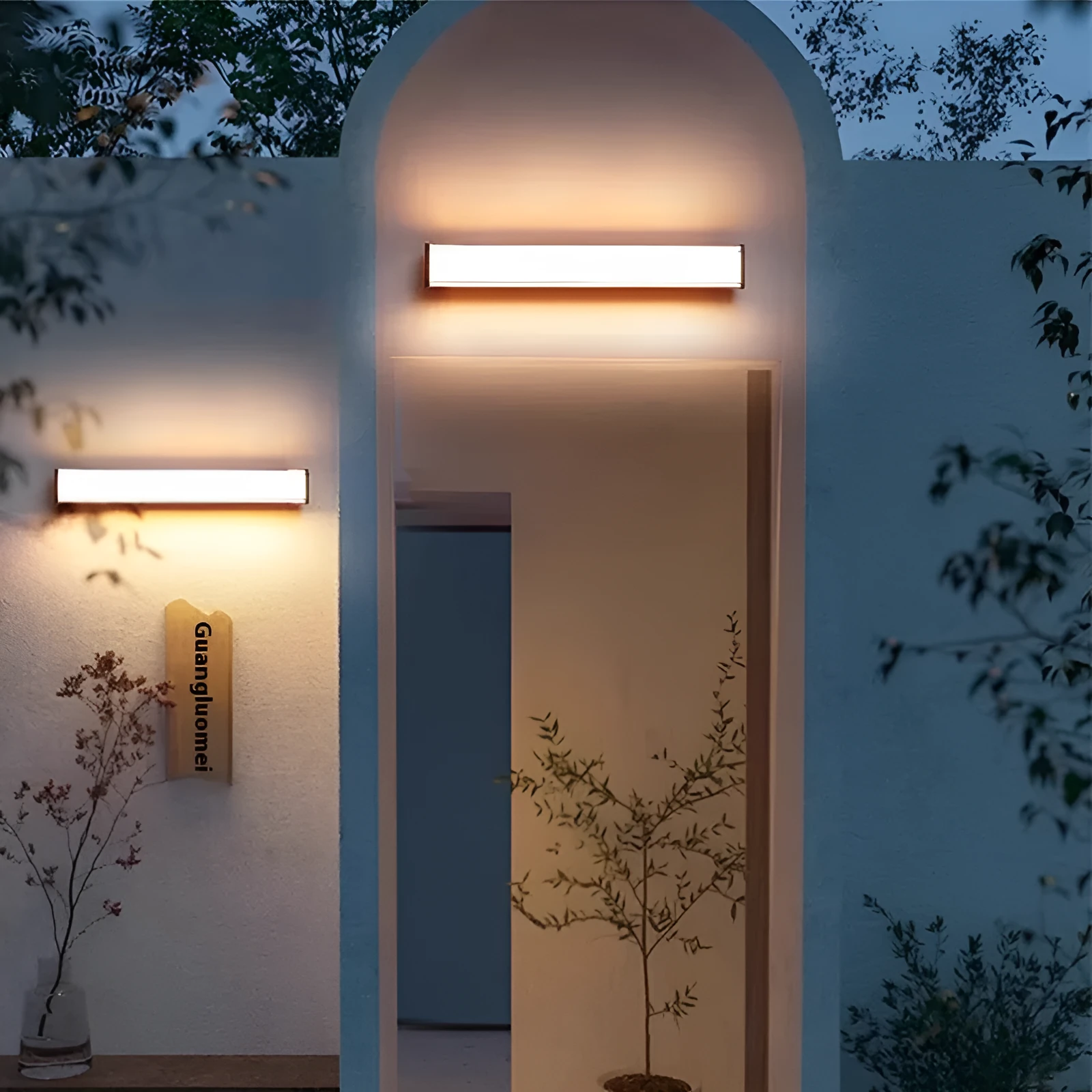 Modern outdoor wall lamp for villa hotel courtyard entrance lighting in multiple sizes.
