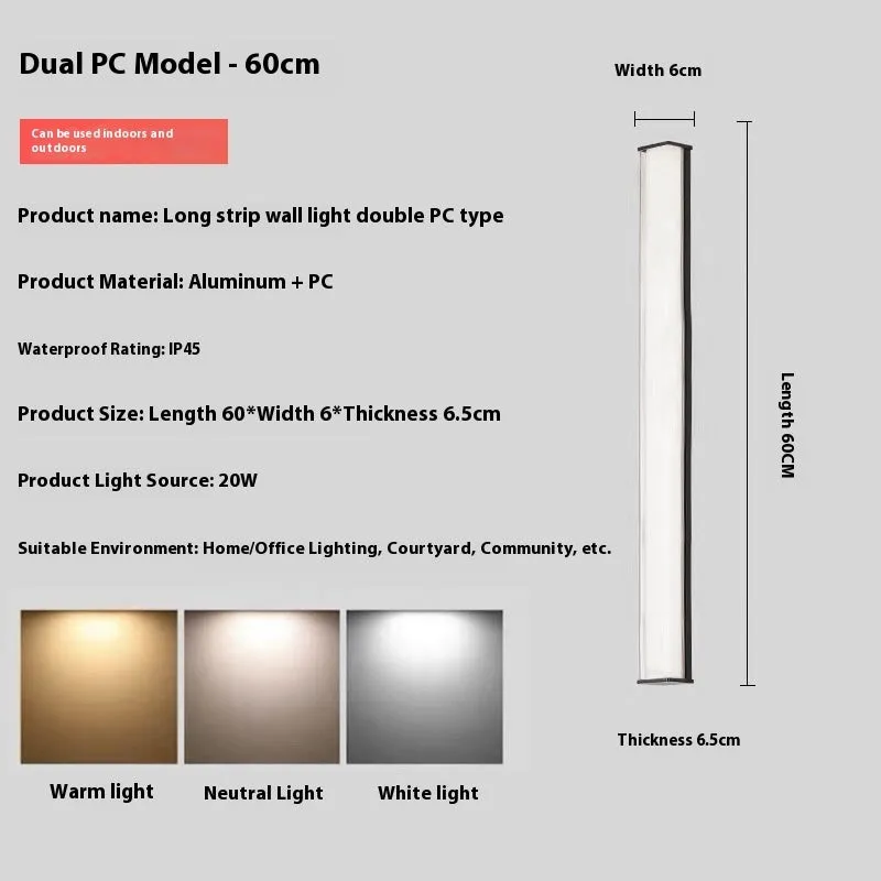 Modern outdoor wall lamp for villa hotel courtyard entrance lighting in multiple sizes.