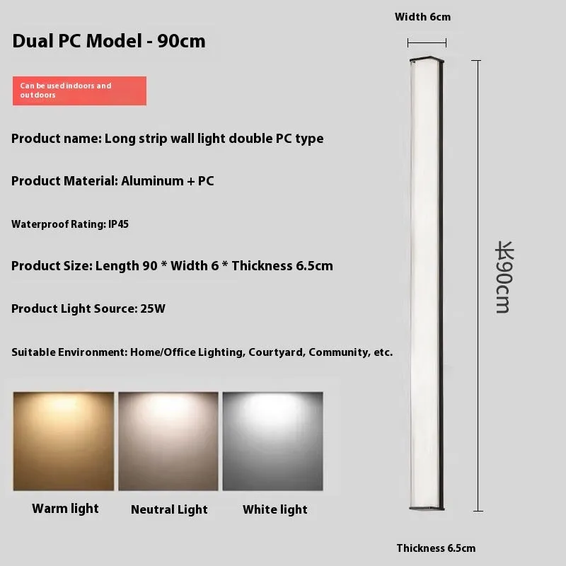 Modern outdoor wall lamp for villa hotel courtyard entrance lighting in multiple sizes.